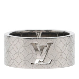 Pre-Loved Louis Vuitton Stainless Steel LV Champs Elysees Ring L